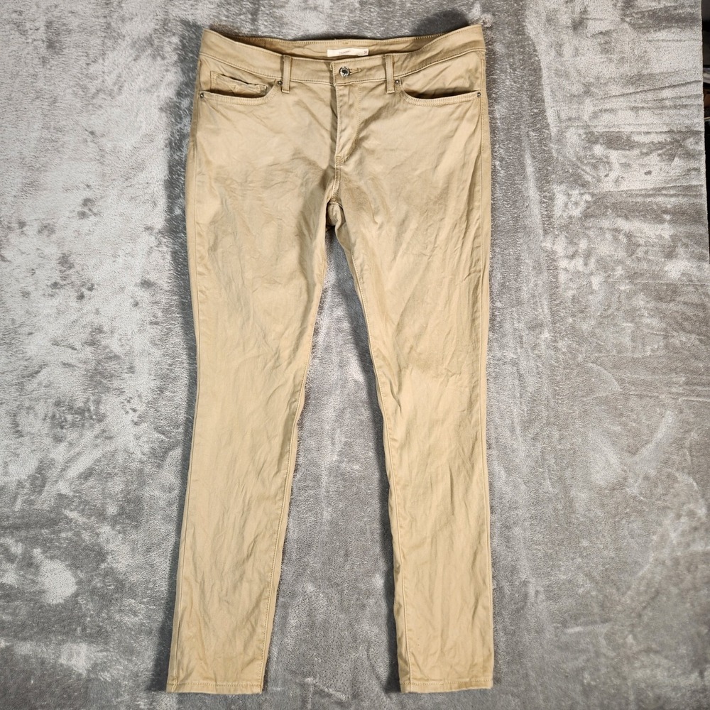 Levi‎ Strauss 711 Skinny Jeans Women's 34X29 (Tag 31) Beige Low Rise Zip Fly